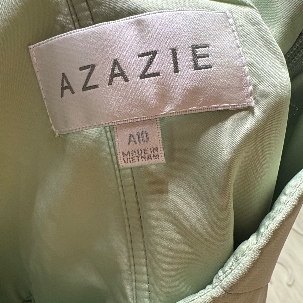 Azazie Flori  Dusty Sage Dress Size A10 NEW - Picture 7 of 12